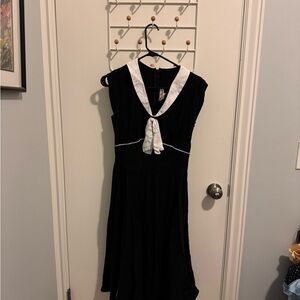 Stop Staring Black and White Dress